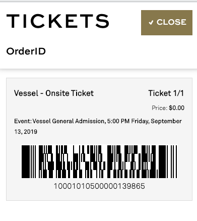 O ingresso para entrada no The Vessel.