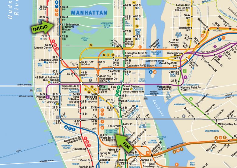 Mapa do metrô - Exercício 1 do metrô