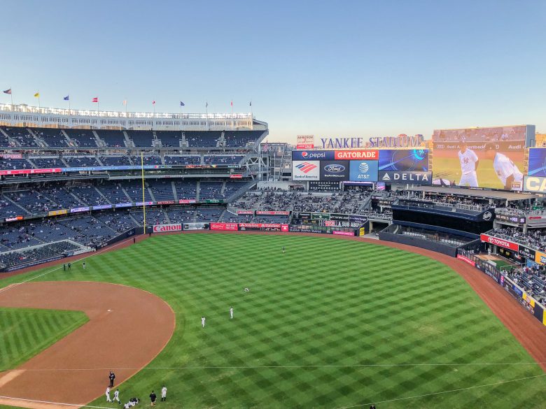 Foto do estádio dos Yankees em Nova York, onde acontecem os jogos de baseball
