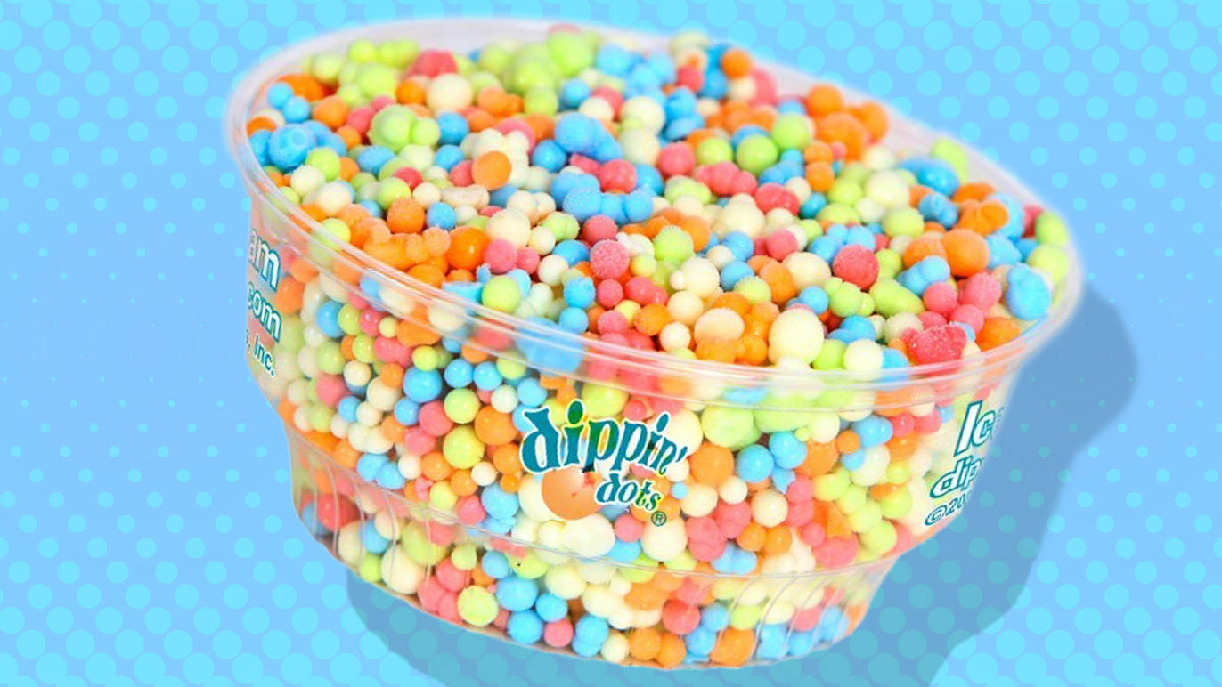 pote de sorvete da dipping dots