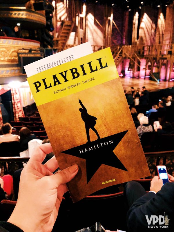 Revistinha Playbill do musical Hamilton